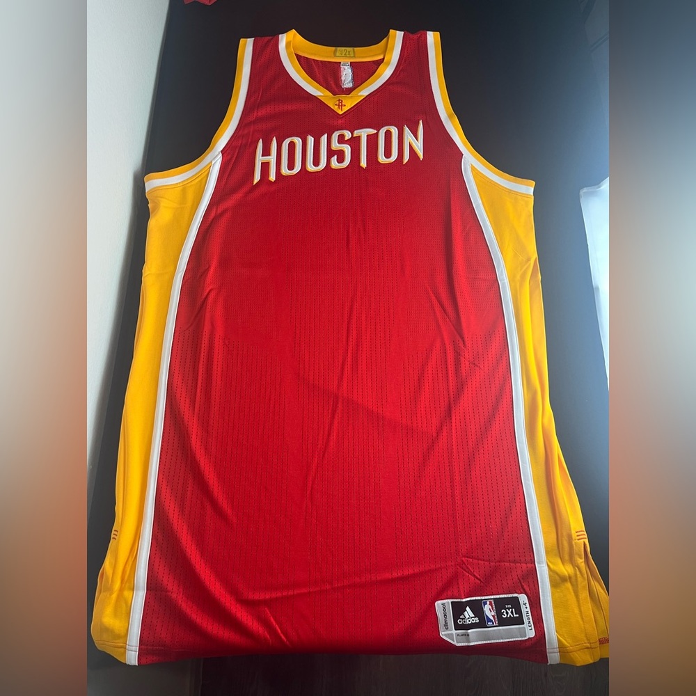 Houston Rockets NBA Adidas Climacool Jersey 3XL Length +4 Red & Yellow Brand New